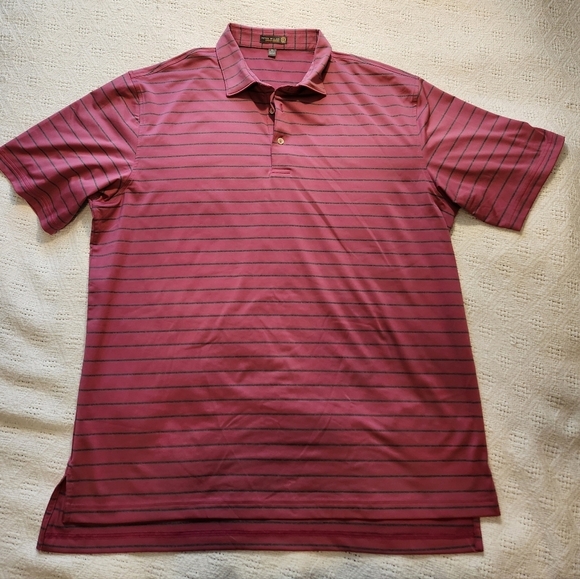 Peter Millar Summer Comfort Mens Striped Golf Shirt Size XL - Picture 2 of 5